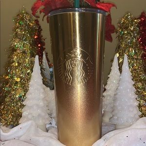 Gold Shiny Starbucks Cup